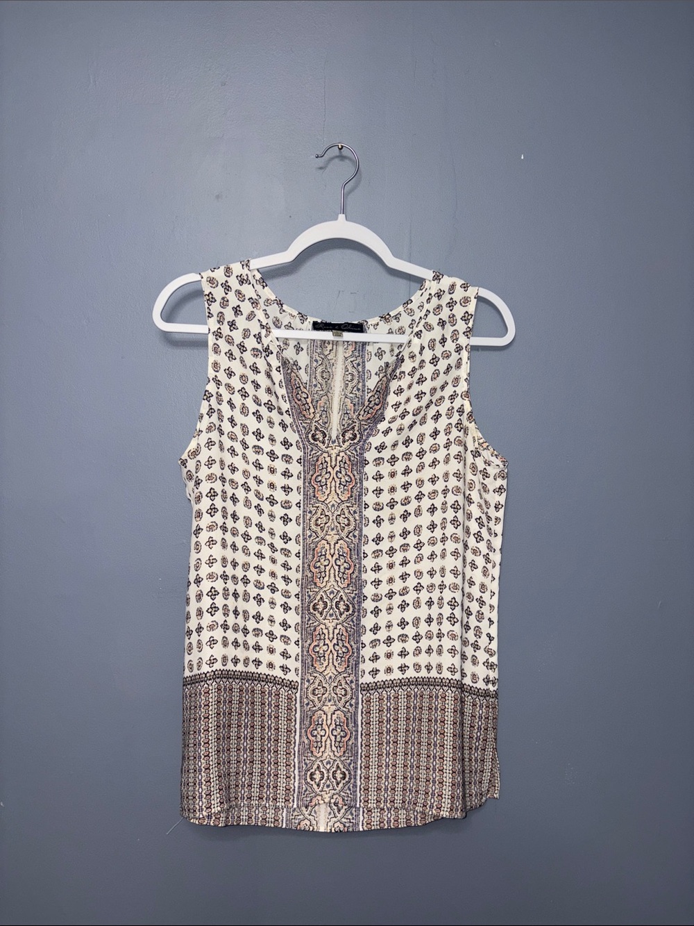 Rose & Olive • White Printed TankTop